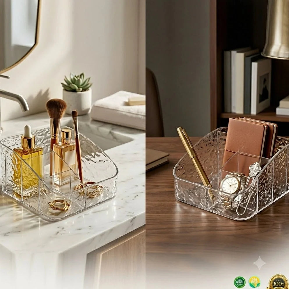 Transparent Prism Cosmetic Organizer For Makeup & Skincare